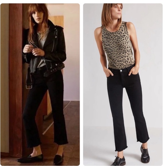 Current/Elliott - The High Waist Kick Jean In Jet Black - Picture 2 of 6